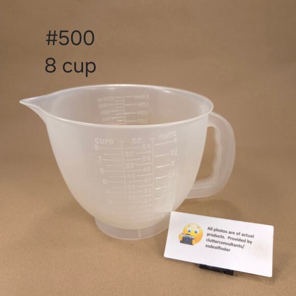 Tupperware Bundle #500 Mix-N-Store Measuring Pitcher #134 Measuring Cup - Picture 3 of 7